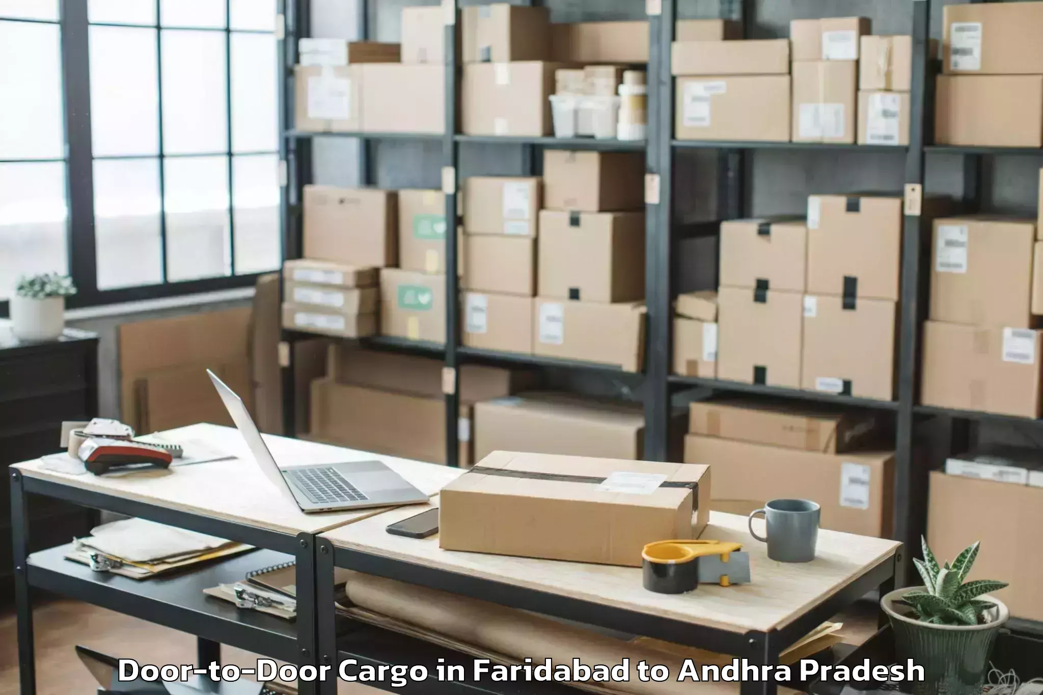 Professional Faridabad to Pedanandipadu Door To Door Cargo